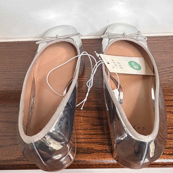 Women’s Silver Joy Ballet Pumps, A New Day, Sz. 8 1/2 - Picture 5 of 9